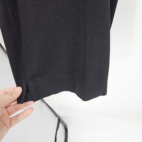 Misook Acrylic Knit Straight Leg Pant Black Women’s Size 1X High Rise Minimalist - Picture 4 of 12